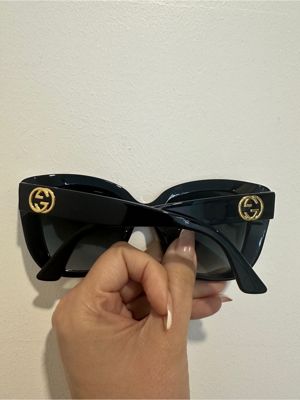Gucci Black GG0327S Sunglasses with Gold GG Accents - Picture 11 of 11